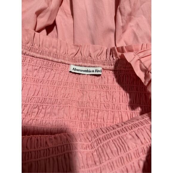 Abercrombie & Fitch smocked Bodice easy maxi dress in pink with pockets XXLT - Picture 3 of 10